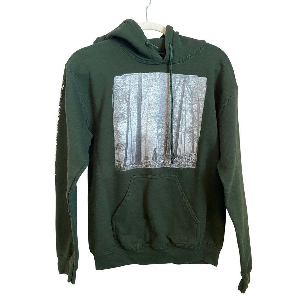 Taylor Swift Folklore \ Merch Hoodie Forest Green Tracklist Sleeve Small‎